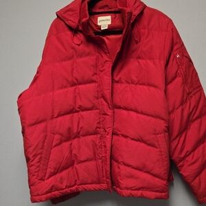 St. John's Bay Cherry Red Puffer Jacket
